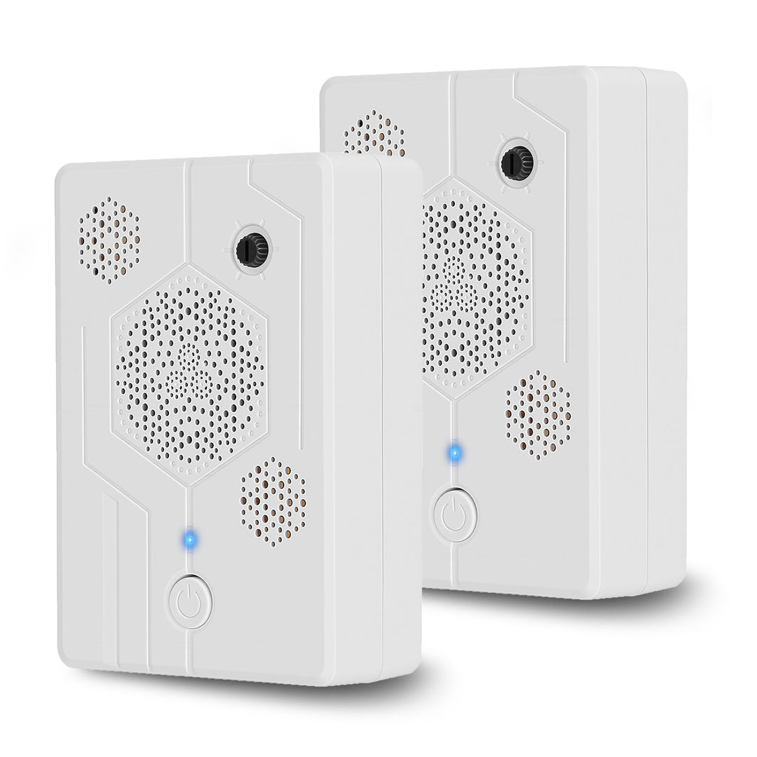 2Pack 2026 Upgraded Rechargeable Ultrasonic Bat Repellent Indoor Outdoor Bird Mouse Dog Deterrent Device with 3 Ultrasonic Speakers for Attic Porch Ho