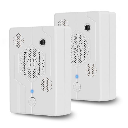2Pack 2026 Upgraded Rechargeable Ultrasonic Bat Repellent Indoor Outdoor Bird Mouse Dog Deterrent Device with 3 Ultrasonic Speakers for Attic Porch Ho