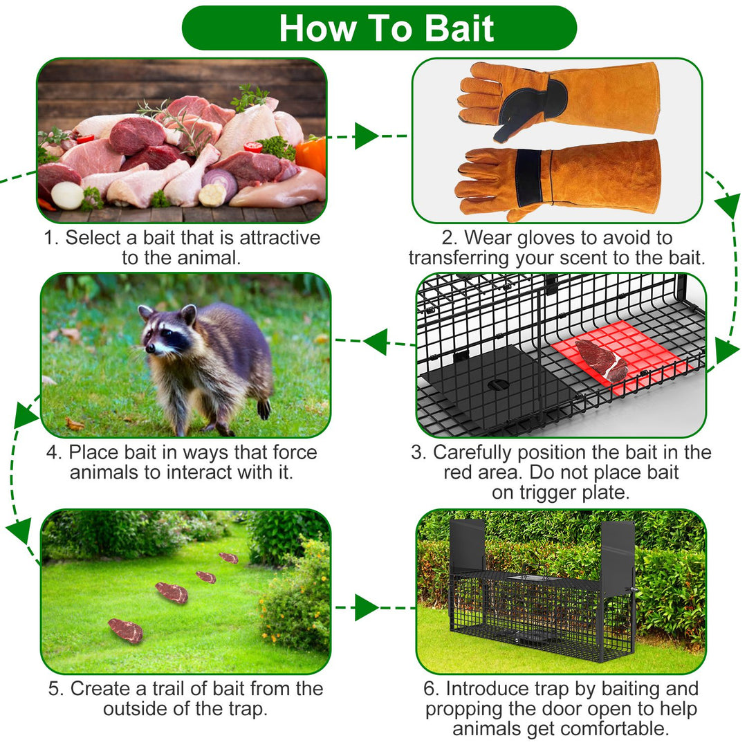 40in Live Animal Trap Cage - Humane Catch & Release