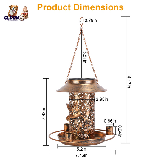 GBruno Solar Bird Feeder