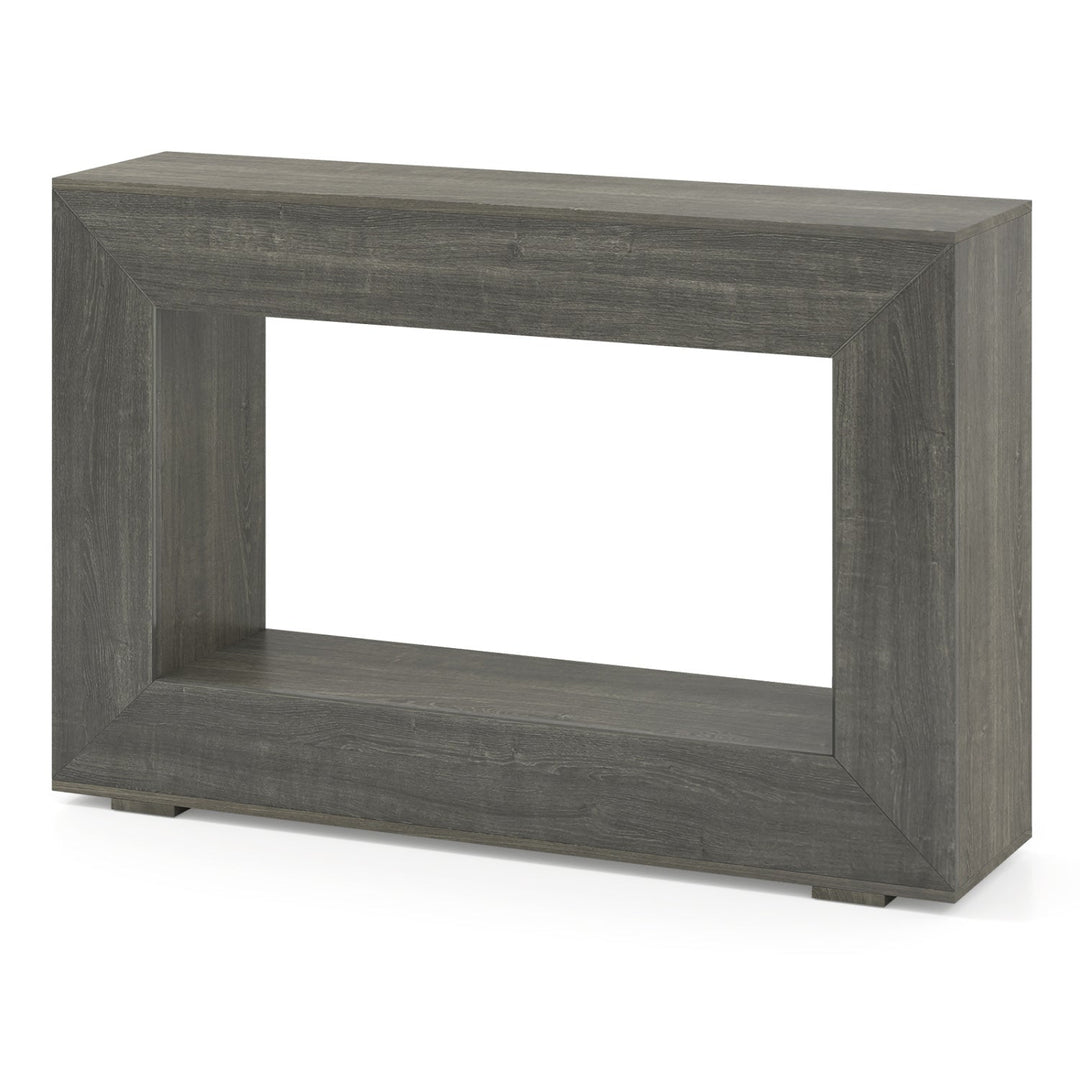 47" Farmhouse Console Table with 2-Tier Open Storage Shelf