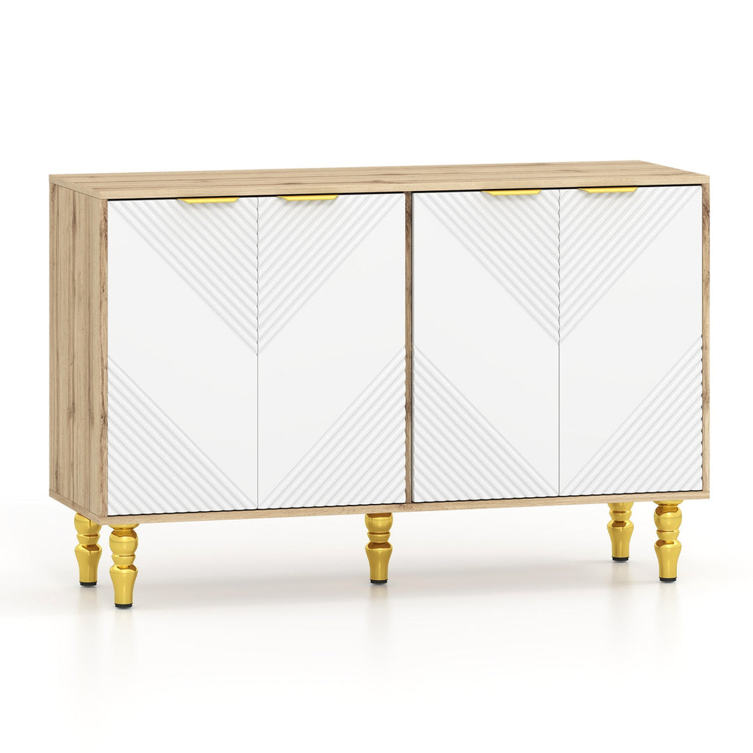 47" Sideboard Buffet Cabinet with Chevron Fluted Doors