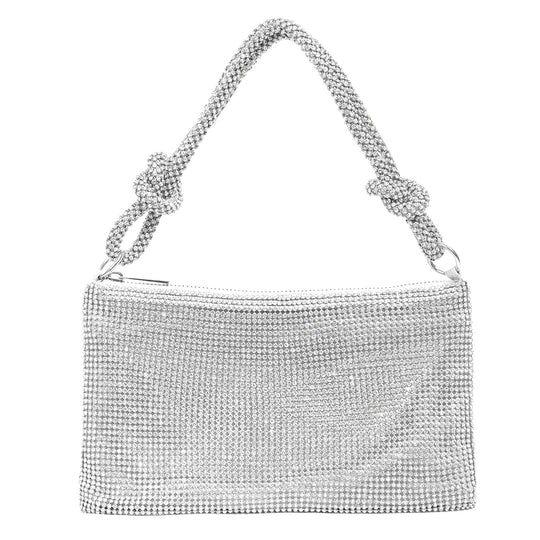 Rhinestone Evening Bag with Detachable Strap