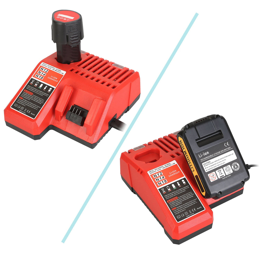 M12 M18 Rapid Fast Charger Fit for Milwaukee 10.8-18V Battery 48-59-1812 48-59-1808