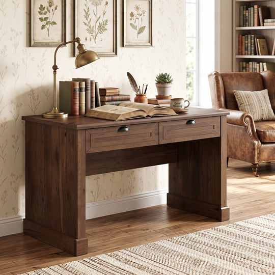 48" Farmhouse Executive Desk with 2 Drawers