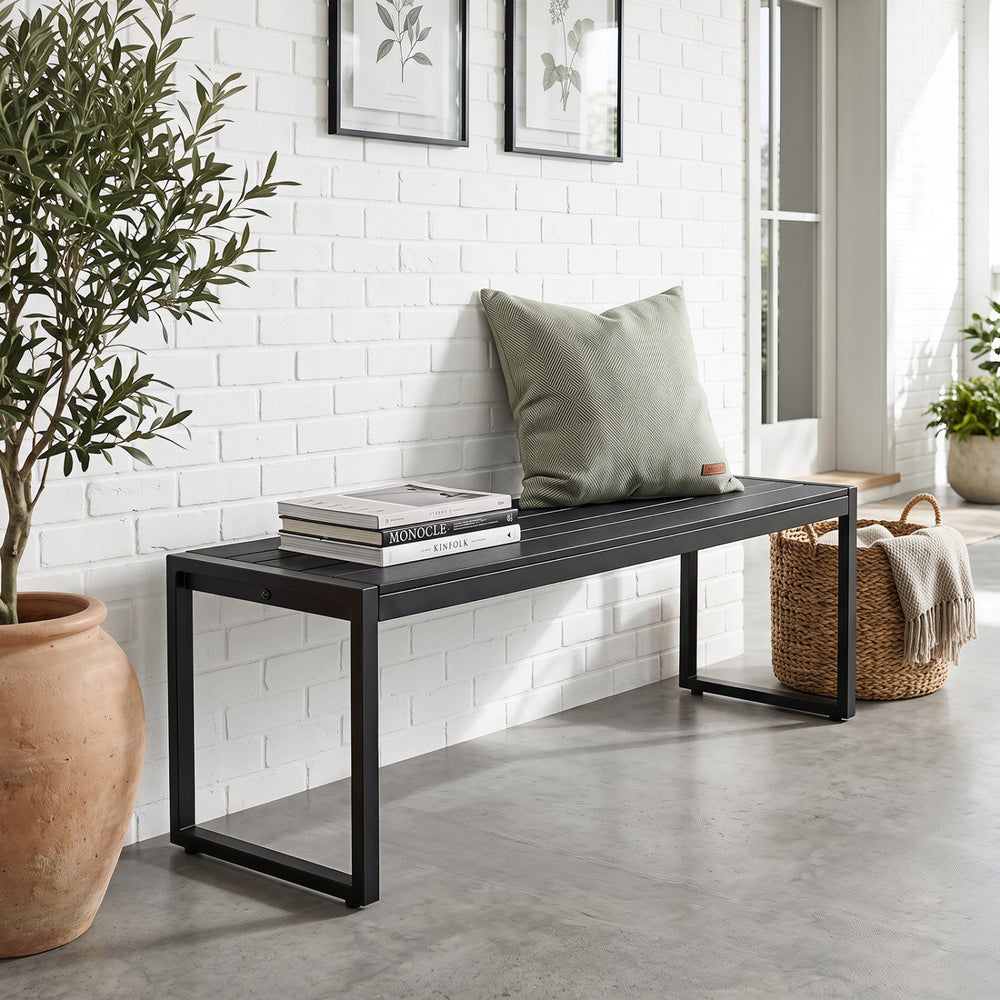 48" Outdoor Bench Set of 2 - Wood-Plastic Composite