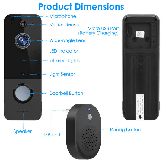 GBruno Smart Wi-Fi Video Doorbell