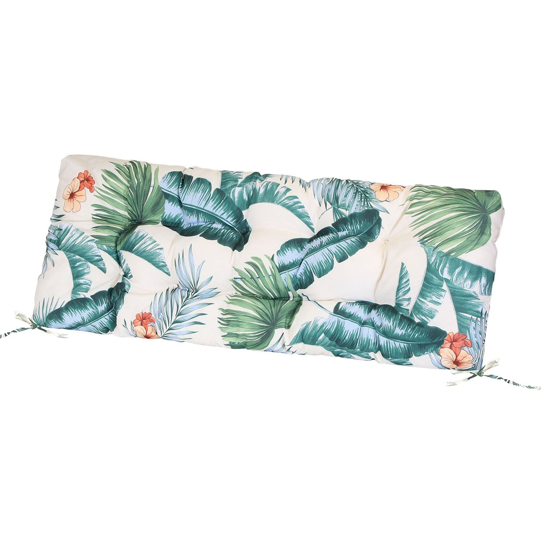Bench Seat Cushion For Indoor Outdoor Furniture Non Slip Long Chair Cushion with Ties Strap Waterproof Swing Cushion 51.18x19.68IN For Garden Patio Ba