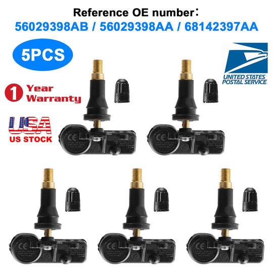 5PCS Tire Pressure Sensor TPMS Tire Pressure Monitoring System Sensor for Jeep Chrysler Dodge Ram
