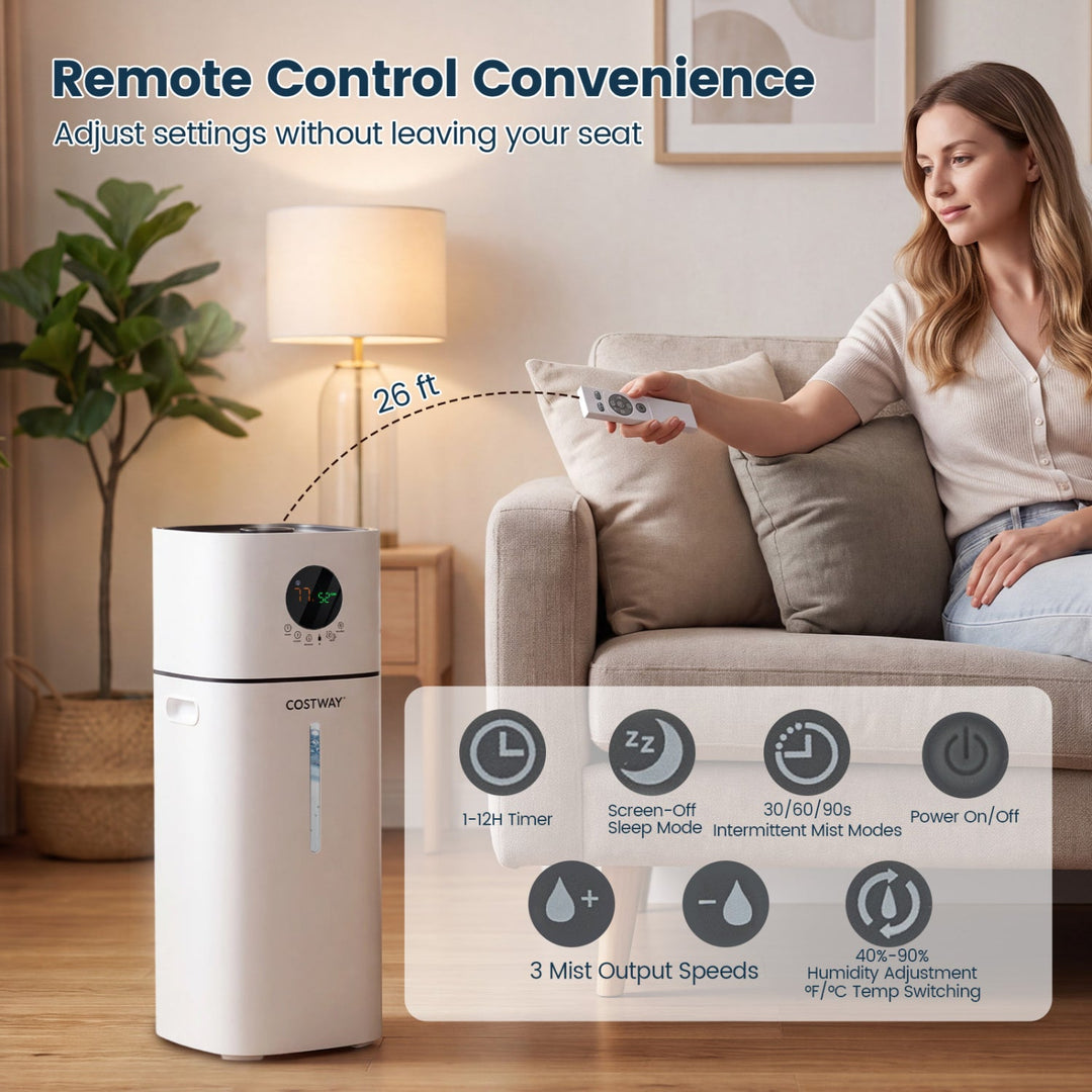 Cool Mist Humidifier 4.2 Gallon for Large Rooms 1200 sq.ft