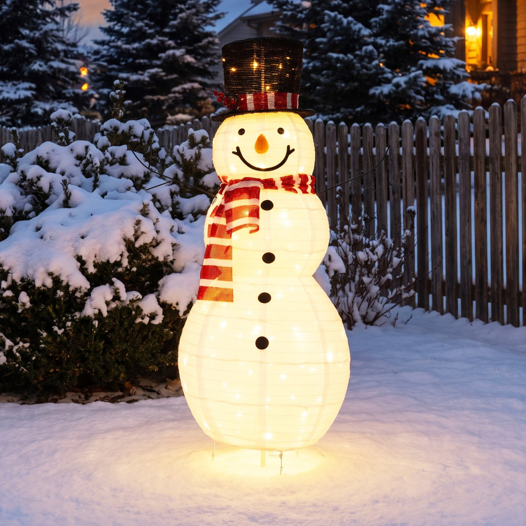 4.2 ft Lighted Christmas Snowman Decoration