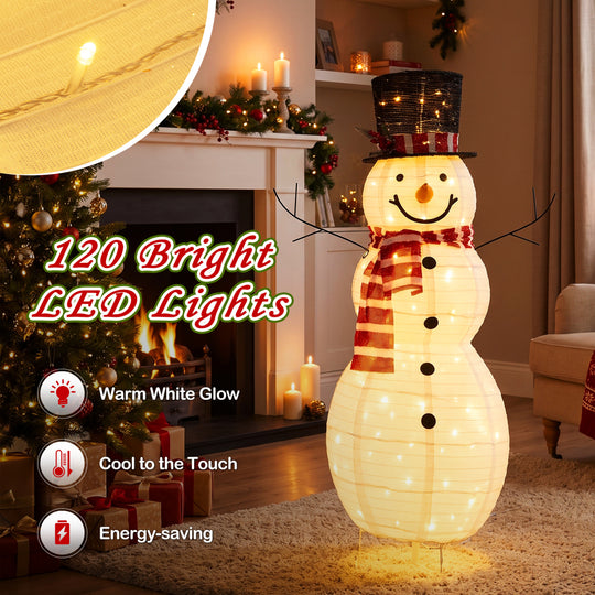 4.2 ft Lighted Christmas Snowman Decoration