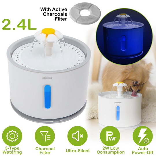 GBruno 2.4L Automatic Dog Cat Water Fountain