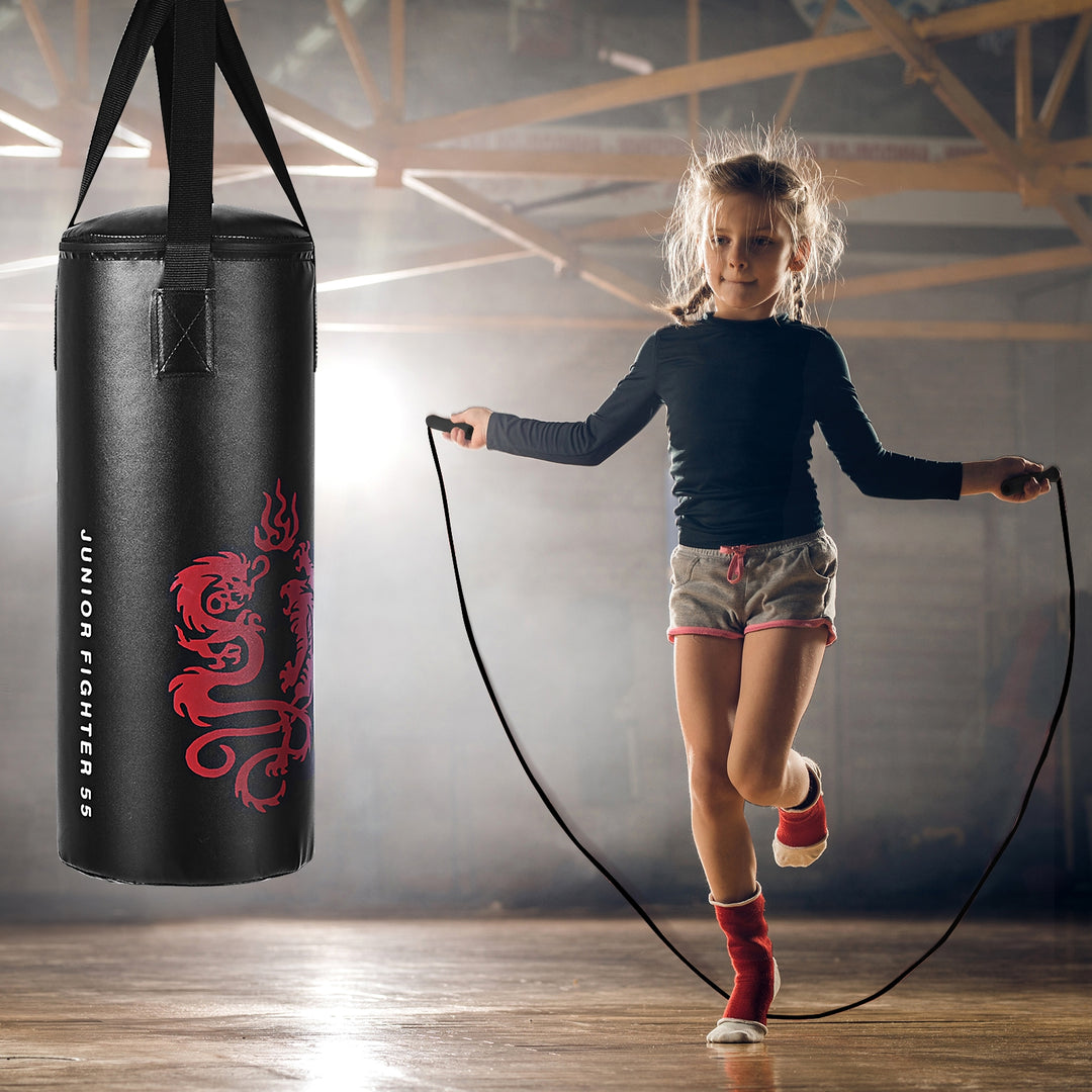 Kids Boxing Set with Punch Bag, Gloves & Jump Rope - 24 Inch