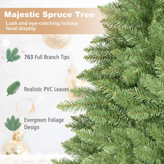 4.5 FT Artificial Christmas Tree with Easy-Setup Hinges