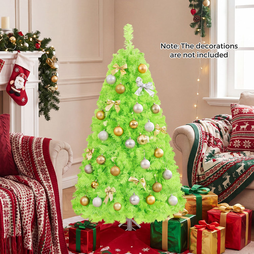 4.5 FT Pre-Lit Lime Green Christmas Tree w/ 500/250/140/750 Warm White LED Lights