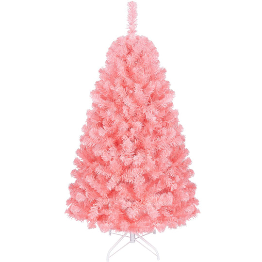6 FT Pre-Lit Pink Christmas Tree with 500/250/140/750 Warm White LED Lights