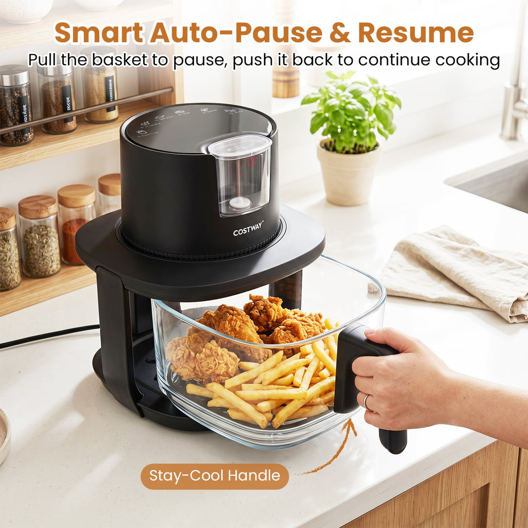 4.7 QT Glass Air Fryer with Steam Frying Mode