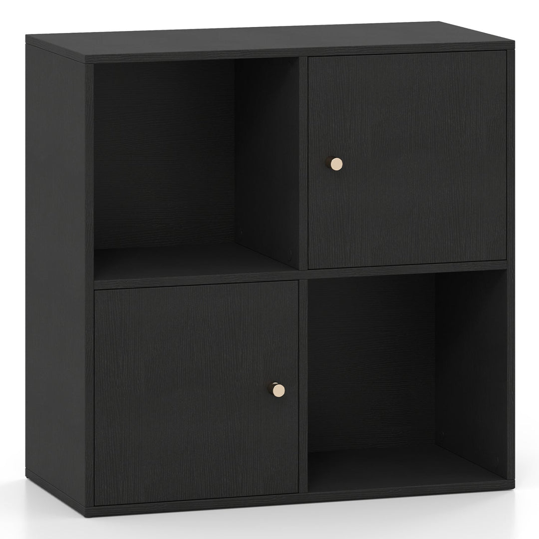 4-Cube Bookcase with 2 Cabinets and Anti-Tip Kit