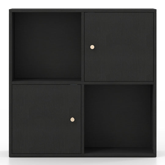 4-Cube Bookcase with 2 Cabinets and Anti-Tip Kit