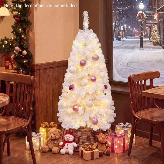 4 FT Artificial Christmas Tree with 110 Branch Tips and 50 Warm White LED Lights