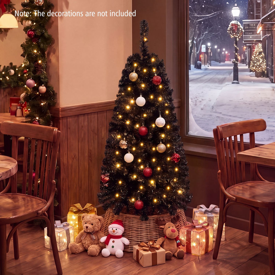4 FT Artificial Christmas Tree with 110 Branch Tips and 50 Warm White LED Lights