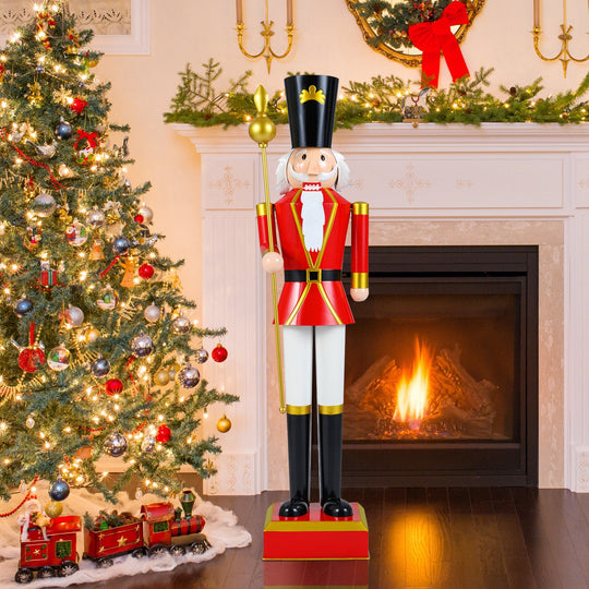 4 FT Christmas Nutcracker with High Hat & Beautiful Scepter