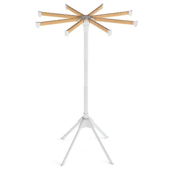 4 Legs Foldable Clothes Drying Rack with 8 Bamboo Hanging Rods and 40 Hanger Slots