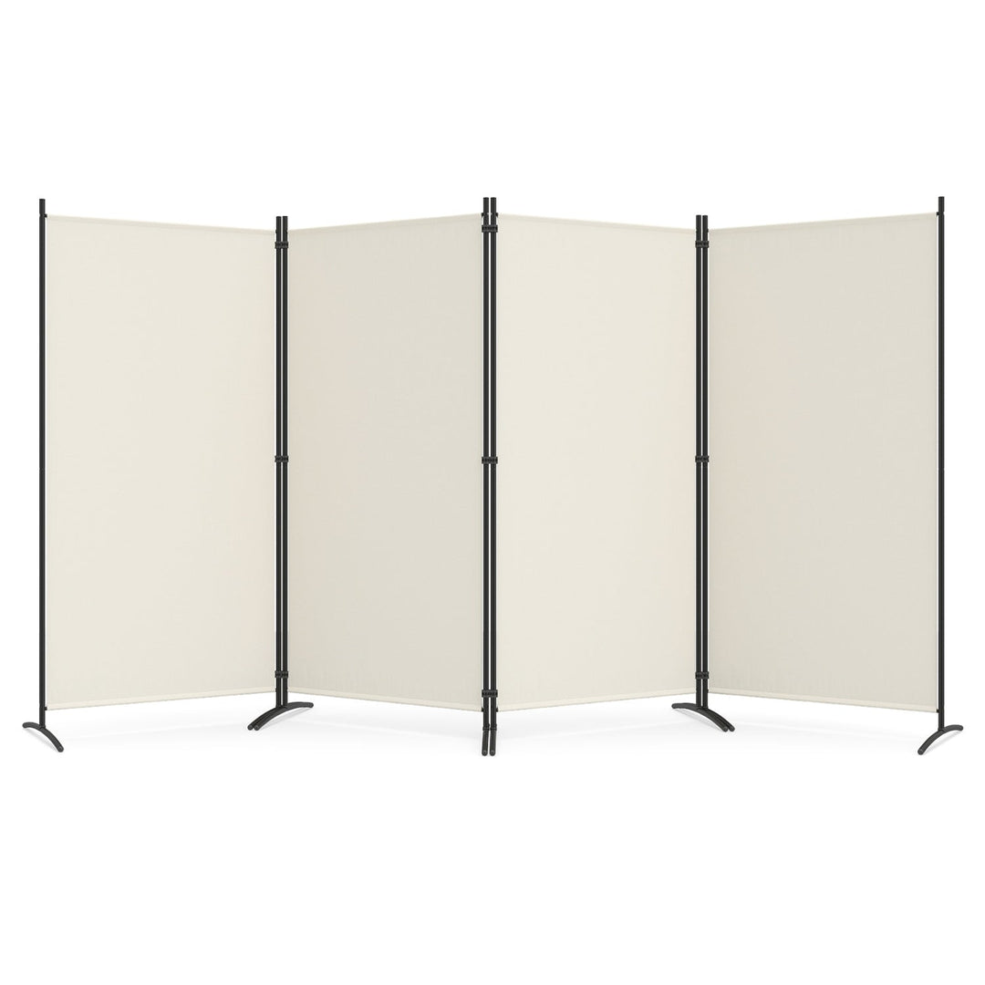 4 Panel Room Divider Screen 6 FT Tall Folding Privacy Partition