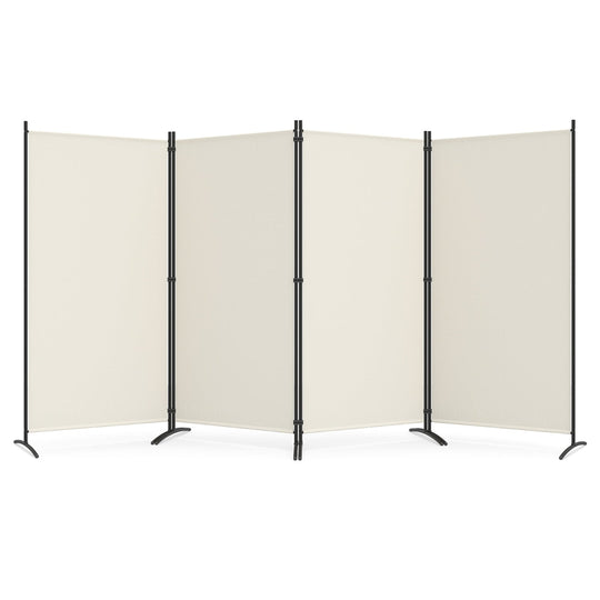 4 Panel Room Divider Screen 6 FT Tall Folding Privacy Partition