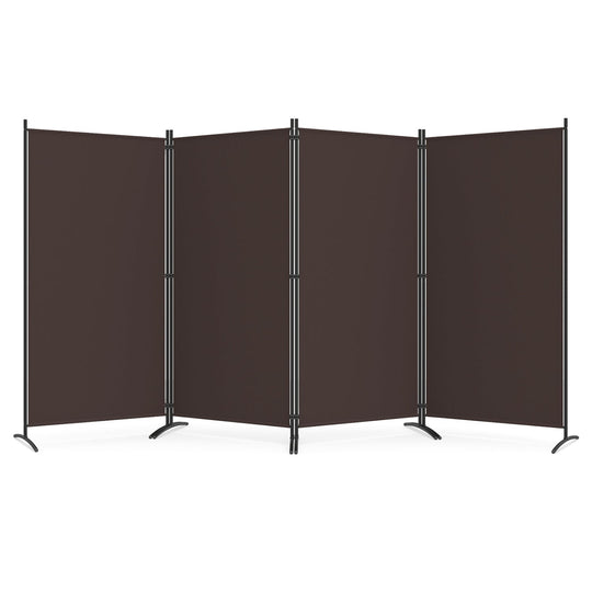 4 Panel Room Divider Screen 6 FT Tall Folding Privacy Partition