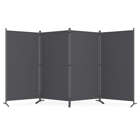 4 Panel Room Divider Screen 6 FT Tall Folding Privacy Partition