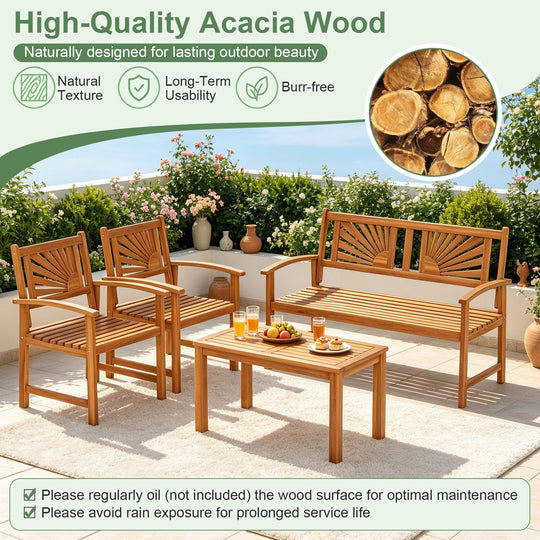 Outdoor Wicker Sofa Chairs and Loveseat with Rectangle Coffee Table