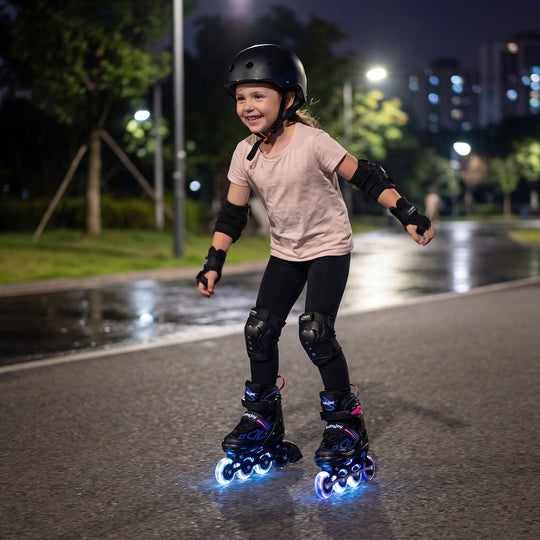 4 Sizes Adjustable Blade Roller with Light-up Wheels for Youth