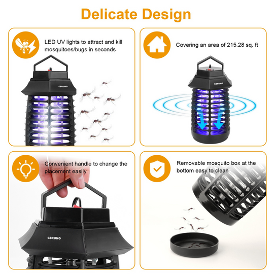 GBruno Bug Zapper Electric UV Mosquito Killer Lamp