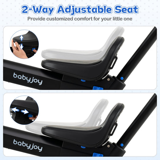 4-in-1 Foldable Toddler Tricycle with Push Handle with Adjustable Seat