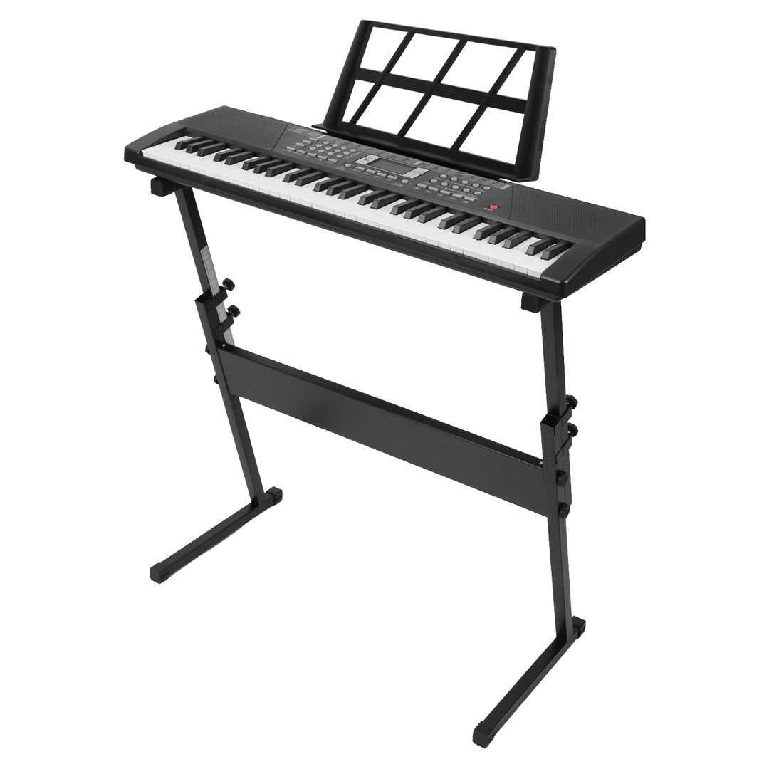 61 Keys Digital Music Keyboard Electric Piano Electronic Musical Instrument Kids Learning Keyboard with Microphone Stand for 3-12 Year Old Kids Girls