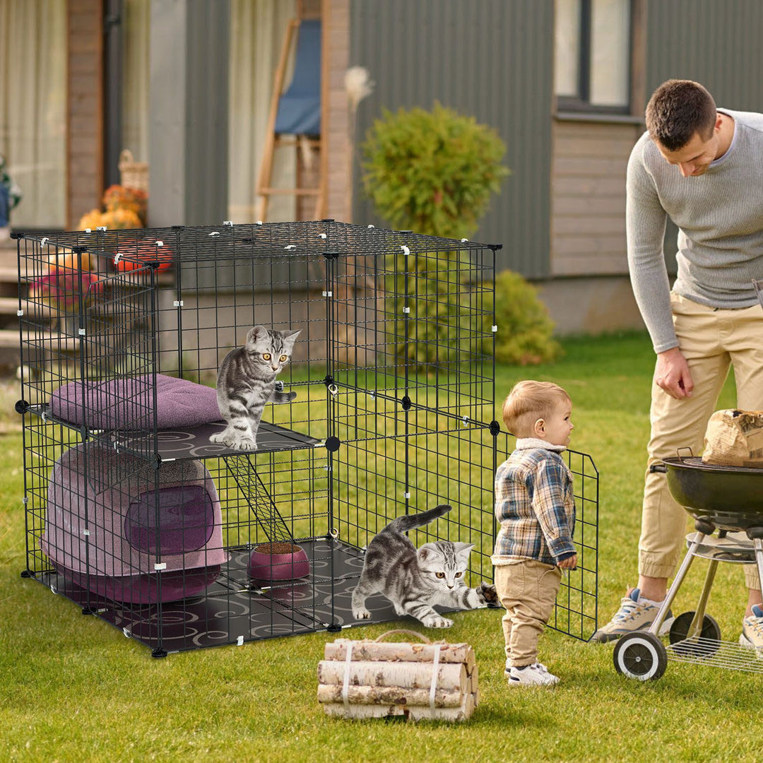 GBruno 2Tier Cat Cage Playpen Indoor Pet