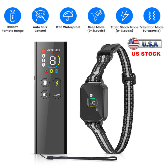 Dog Training Collar with Remote and Bark Control for Small Dogs
