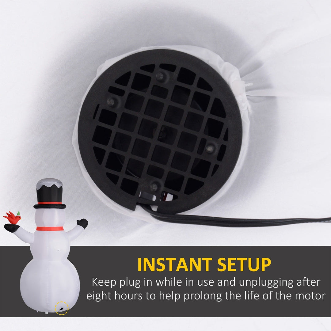 12ft Inflatable Christmas Snowman with Cardinal & LED Lights