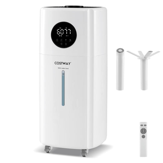 5.5Gal Humidifier with 360¬∞ Nozzles and Wheels for Large Room-White