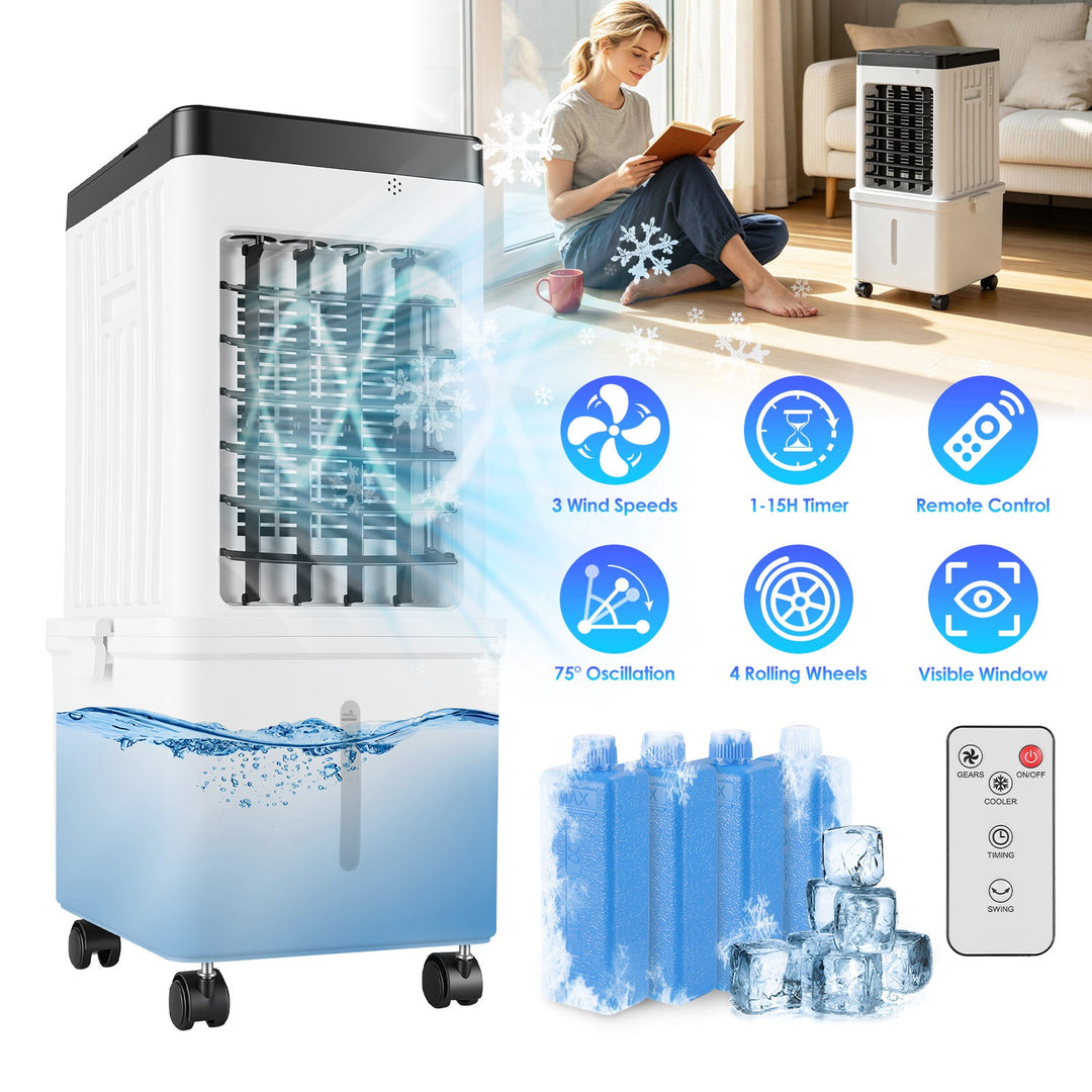 Portable Evaporative Air Cooler 12L with Remote & Timer