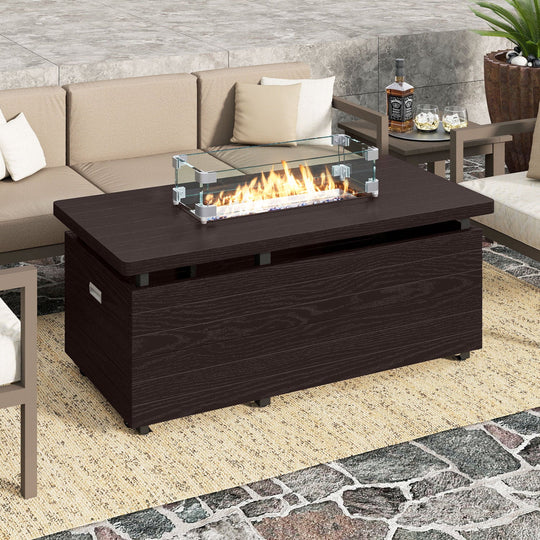 51-Inch Propane Fire Pit Table with 50,000 BTU Gas Burner