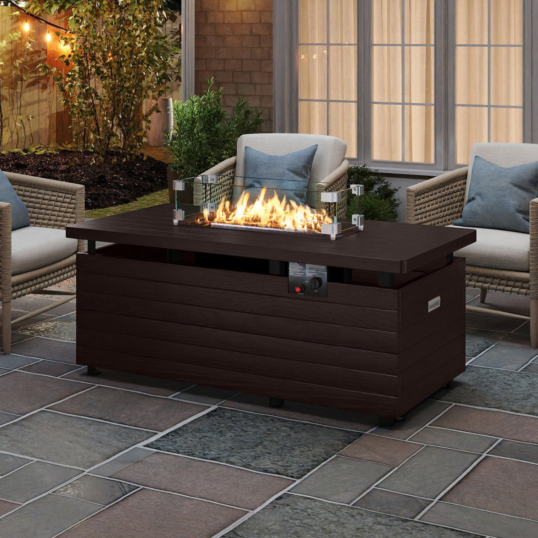 51-Inch Propane Fire Pit Table with 50,000 BTU Gas Burner