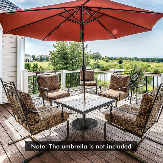 51LBS 20.5Inch Outdoor Umbrella Base with Wheels and Handles