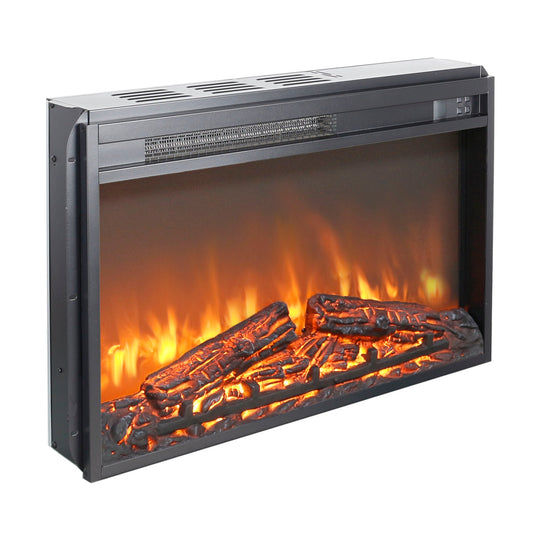 5000 BTU 26 Inch Electric Fireplace Insert with Remote Control, 1400W Electric Fireplace Heater with Realistic Flame Eff