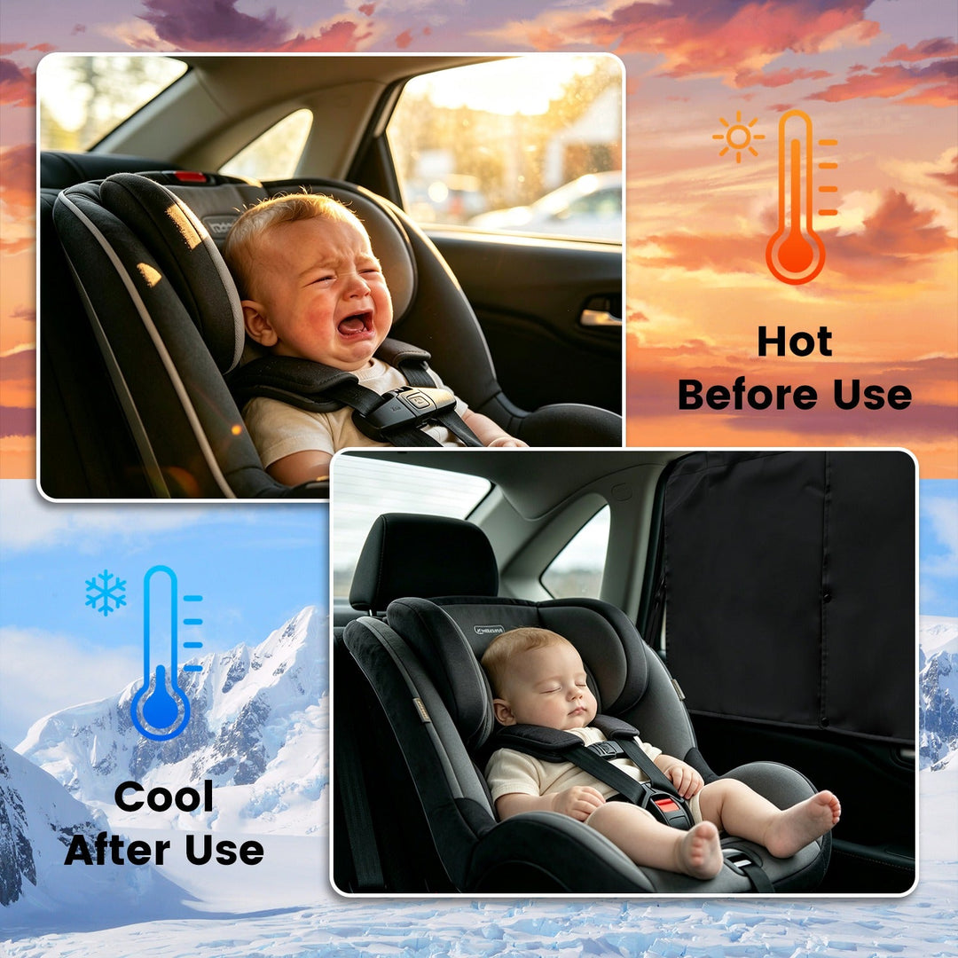 Magnetic Car Window Shades - 3 Adjustable Modes, UV Protection