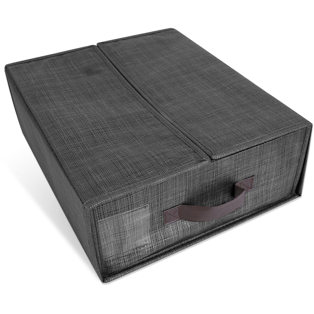 4Pcs Bed Sheet Set Organizers Foldable Bedsheets Storage Bins For Clothing Duvet Cover Pillowcase King Queen Bedsheet Closet Bedding Container With La
