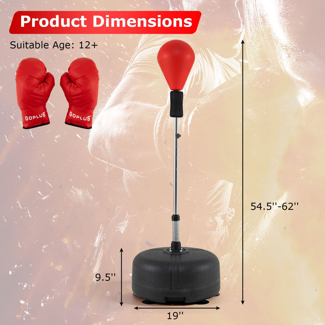 Height Adjustable Punching Bag with Stand for Teens & Adults