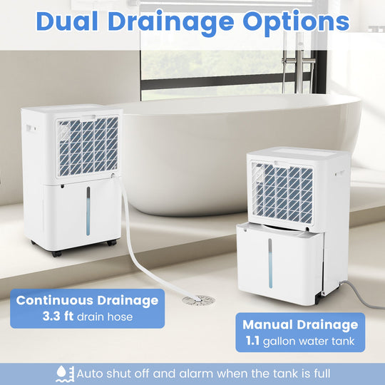 54 Pints Dehumidifier for Home 4500 Sq.Ft Dehumidifier-White